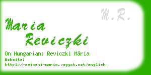 maria reviczki business card